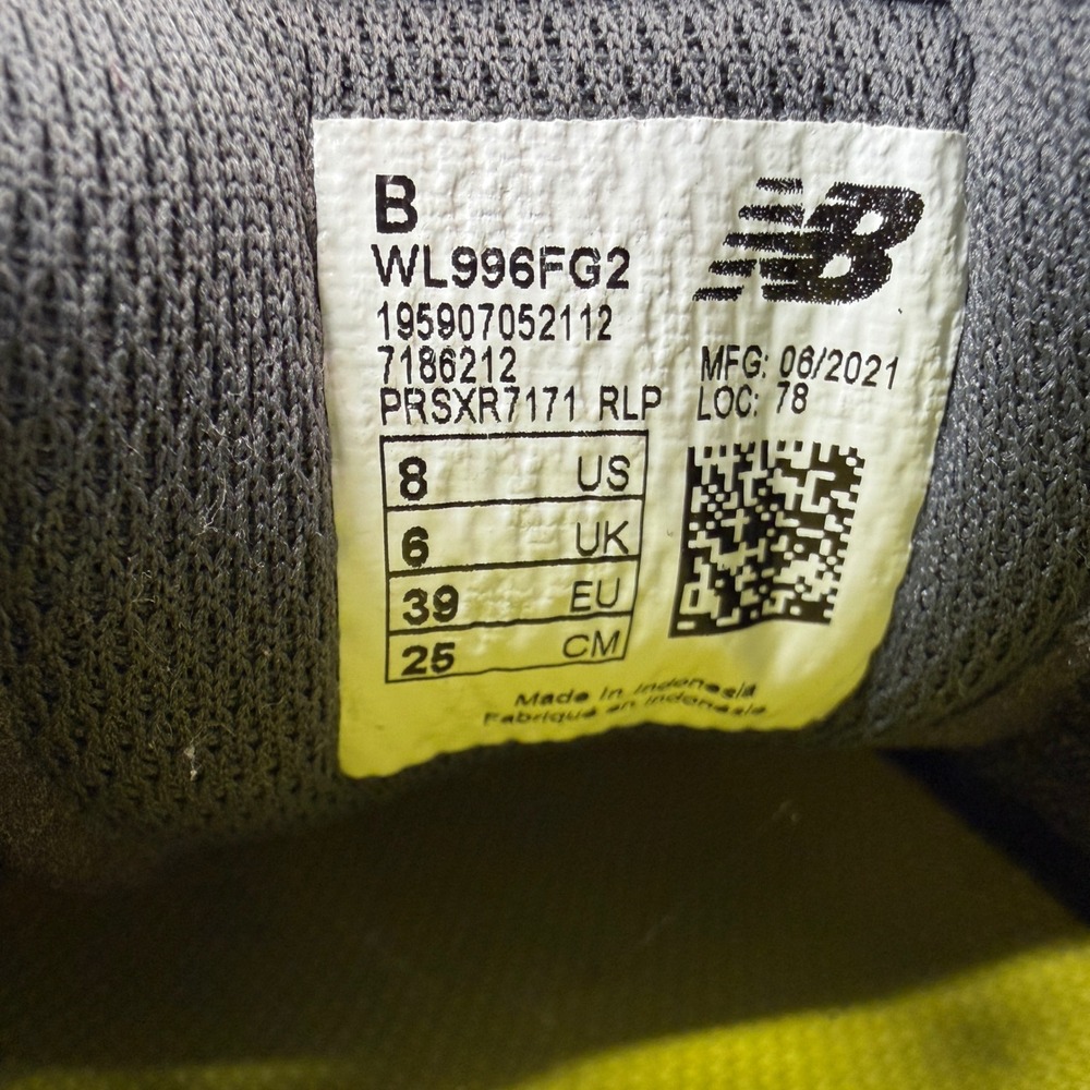 FIGS x New Balance Shoes Women 8 Sneakers 996 Black Yellow WL Medical - Picture 8 of 9